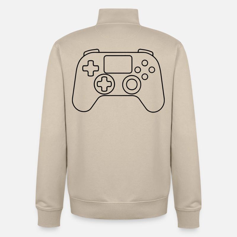 Game Controllers - Unisex Organic Zip Sweatshirt by Stanley/Stella - desert dust