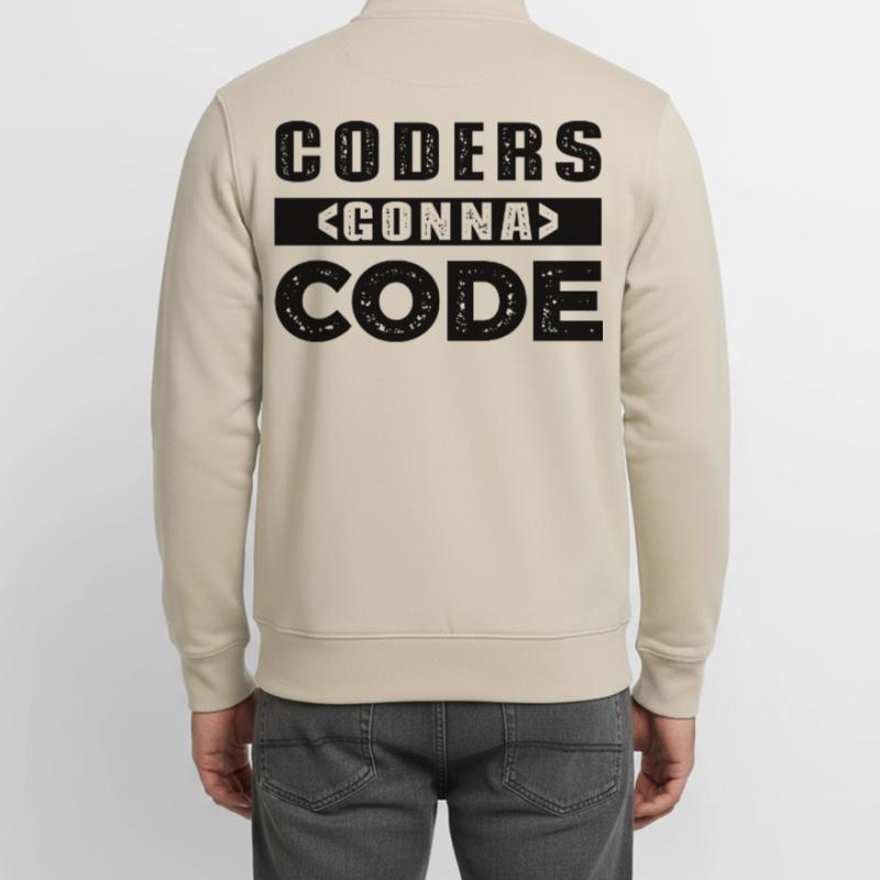 Codeurs qui passent au code Sweat zippé unisexe en coton bio Stanley/Stella
