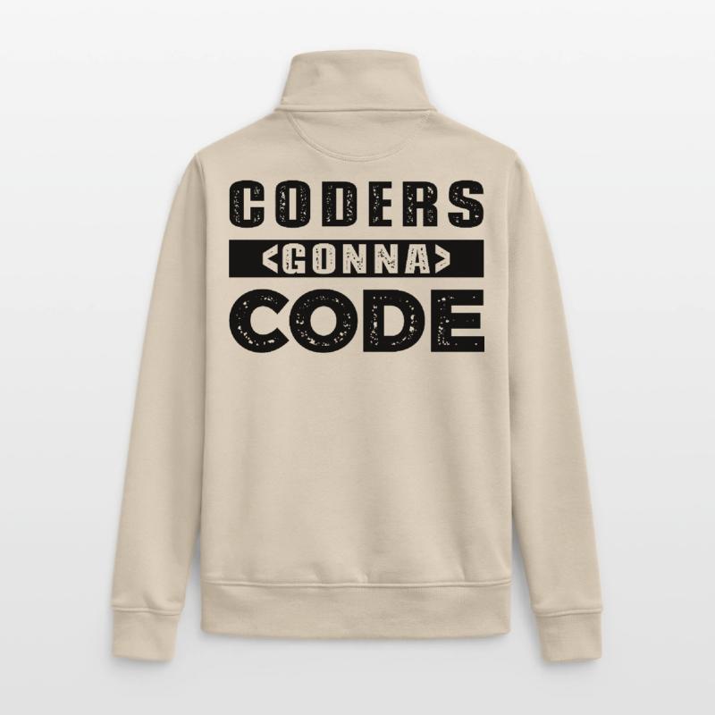 Codeurs qui passent au code Sweat zippé unisexe en coton bio Stanley/Stella