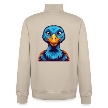Gans Bunte Kawaii Cartoon Figur Clipart - Unisex Organic Zip Sweatshirt von Stanley/Stella - Cremebeige - Hinten - AI Model Male 185 dark (185cm)