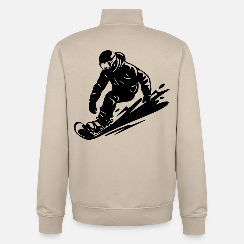 Snowboarder - Unisex Organic Zip Sweatshirt von Stanley/Stella - Cremebeige