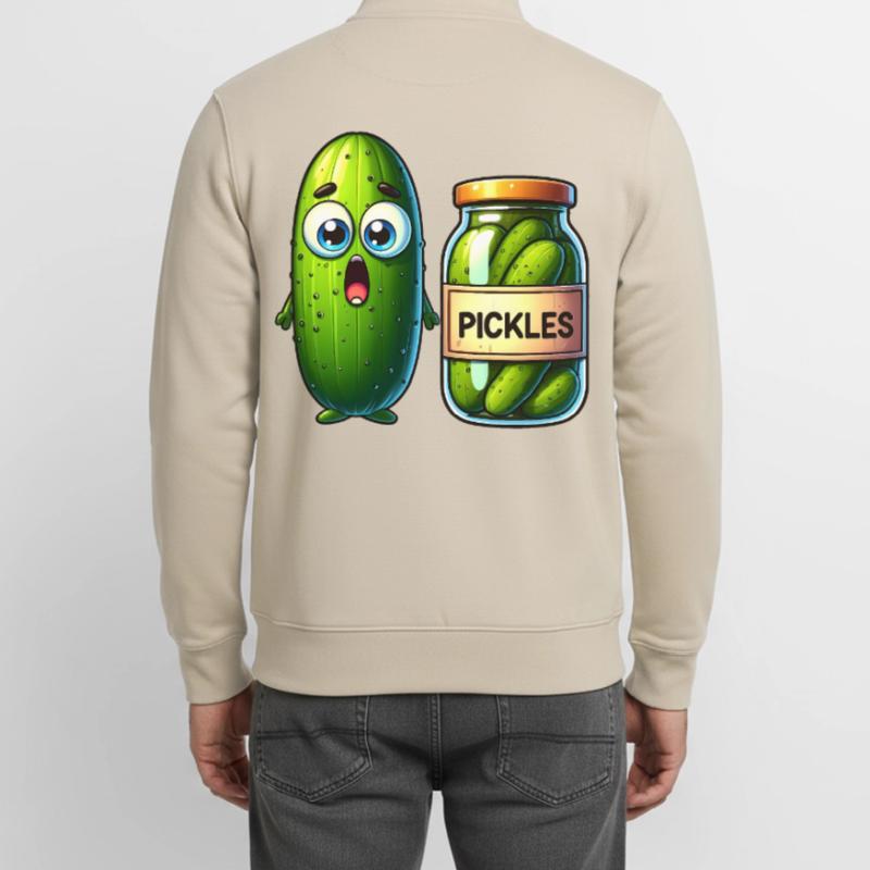 La situation difficile des cornichons au concombre : choqué et choqué ! Sweat zippé unisexe en coton bio Stanley/Stella