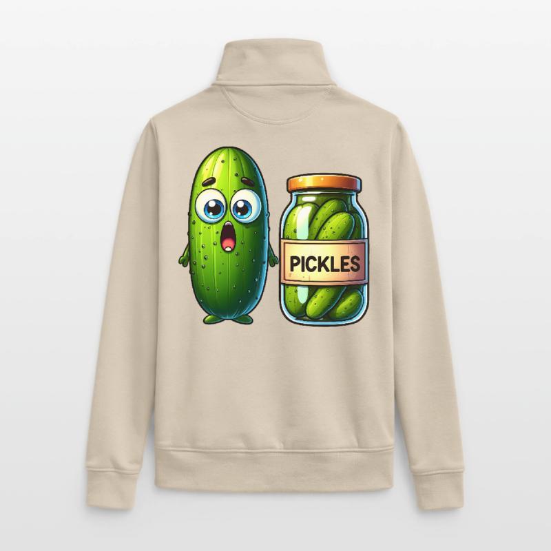La situation difficile des cornichons au concombre : choqué et choqué ! Sweat zippé unisexe en coton bio Stanley/Stella