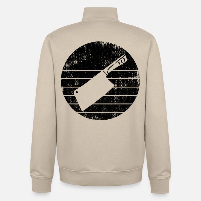 Hackbeil Skizze - Unisex Organic Zip Sweatshirt von Stanley/Stella - Cremebeige