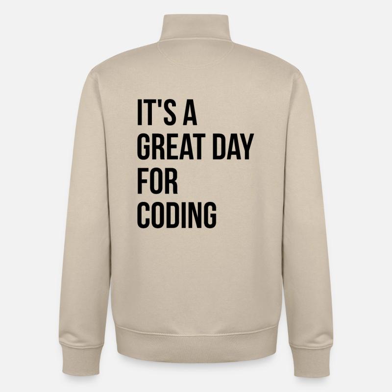 Coding - Unisex Organic Zip Sweatshirt by Stanley/Stella - desert dust