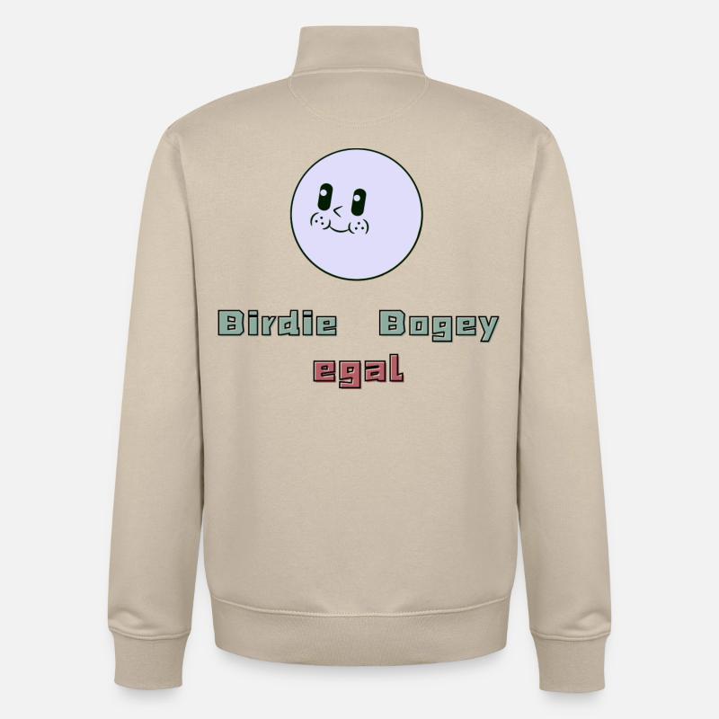 Yardage, bogey, peu importe - Sweat zippé unisexe en coton bio Stanley/Stella - beige crème