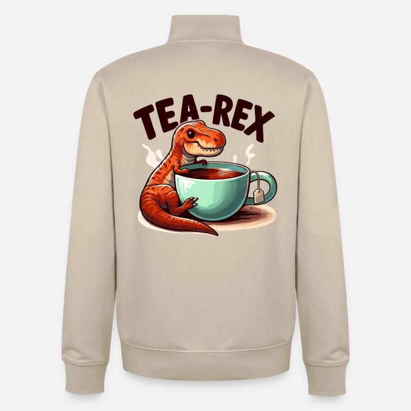 Tee Rex Tee-Rex Teetrinker Geschenk - Unisex Organic Zip Sweatshirt von Stanley/Stella - Cremebeige