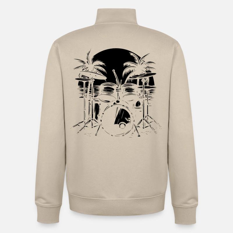 percussion - Sweat zippé unisexe en coton bio Stanley/Stella - beige crème