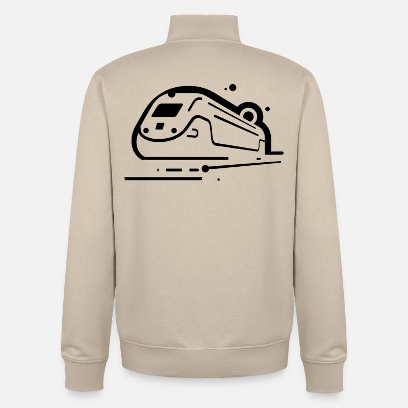 Train Style BD - Sweat zippé unisexe en coton bio Stanley/Stella - beige crème