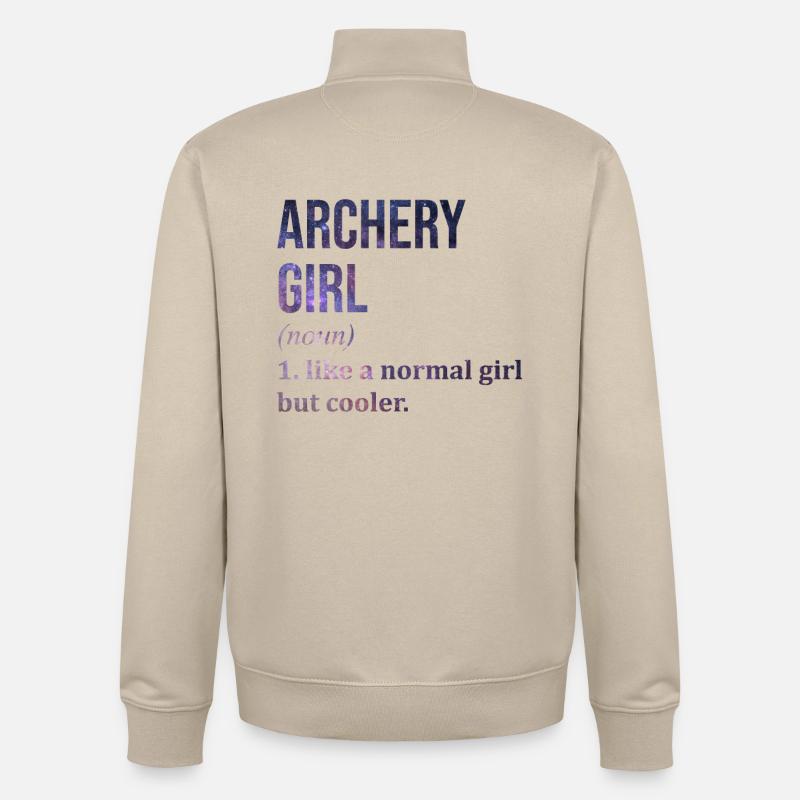 Bogenschießen - Unisex Organic Zip Sweatshirt von Stanley/Stella - Cremebeige