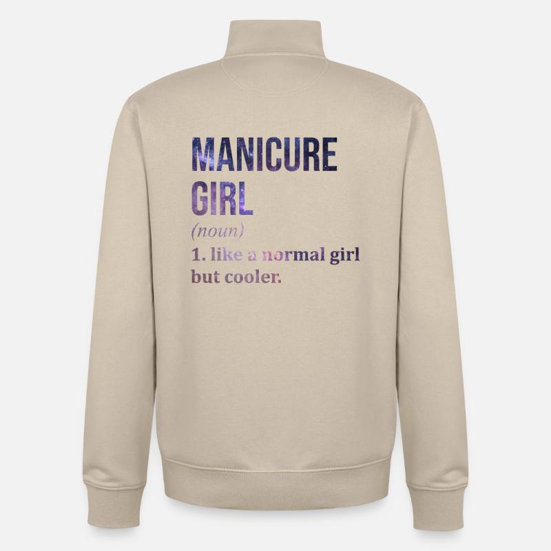 manucure - Sweat zippé unisexe en coton bio Stanley/Stella - beige crème