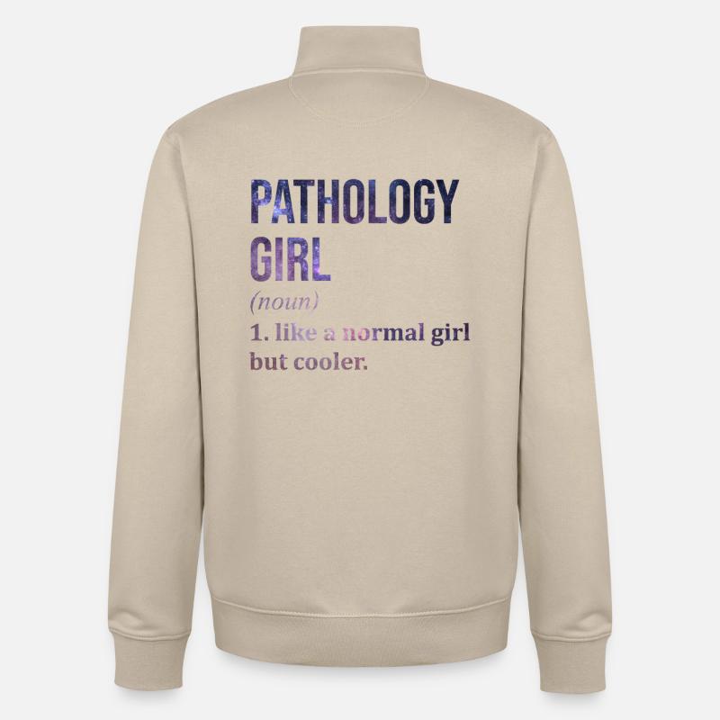 Pathologie - Sweat zippé unisexe en coton bio Stanley/Stella - beige crème