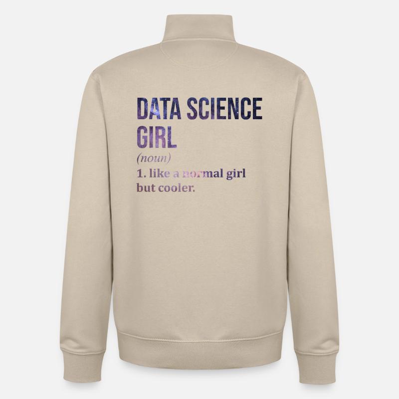 Data Science - Unisex Organic Zip Sweatshirt by Stanley/Stella - desert dust
