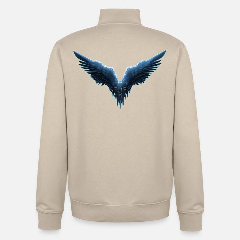 mouche mouche mouche - Sweat zippé unisexe en coton bio Stanley/Stella - beige crème
