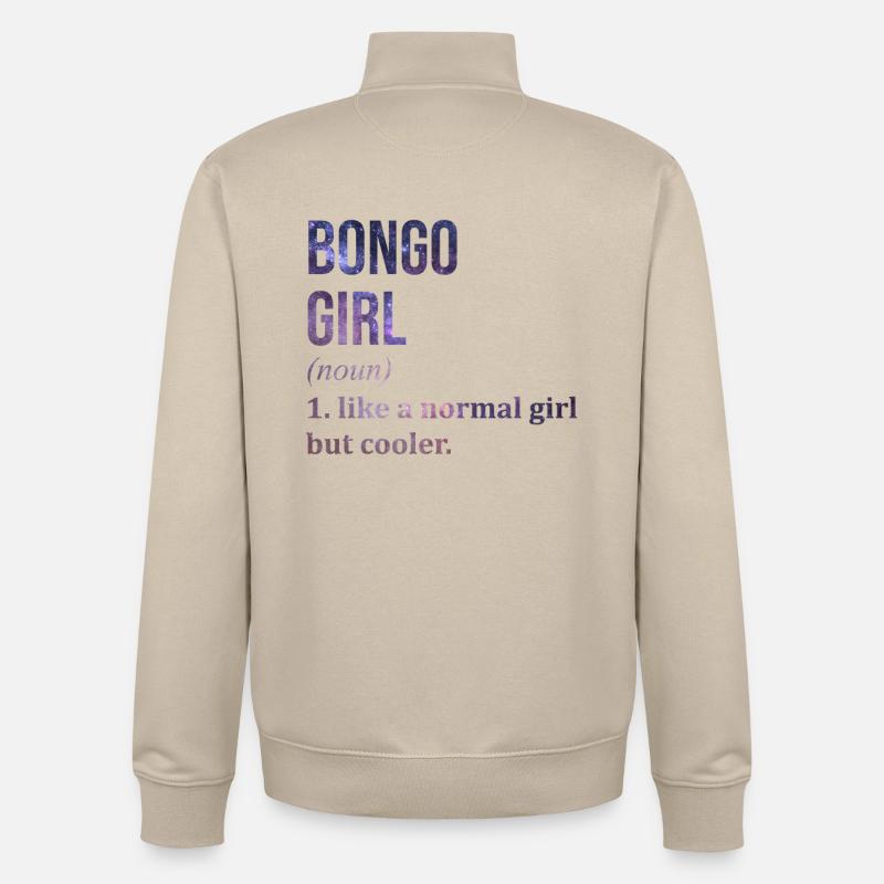 Bongo - Sweat zippé unisexe en coton bio Stanley/Stella - beige crème