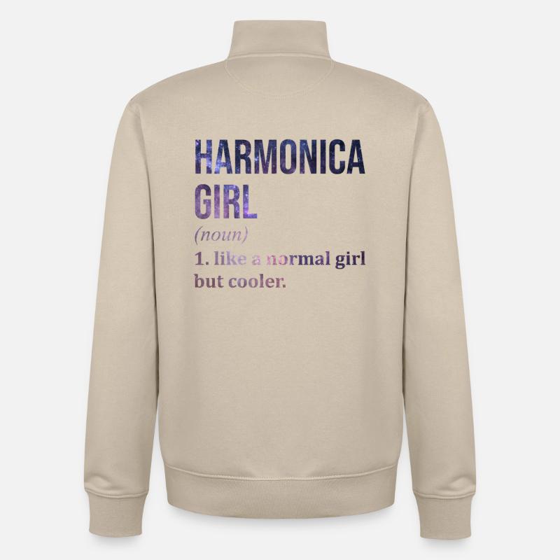 Harmonica - Unisex Organic Zip Sweatshirt by Stanley/Stella - desert dust