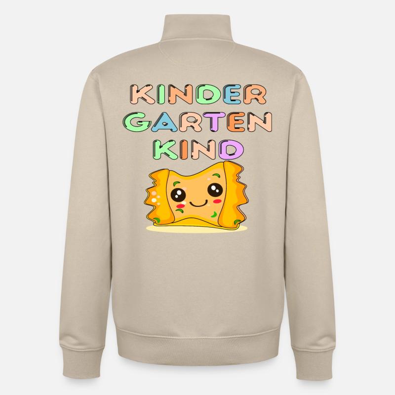 SCHWÄBISCHE MAULTASCHEN KINDERGARTENKIND - Unisex Organic Zip Sweatshirt von Stanley/Stella - Cremebeige