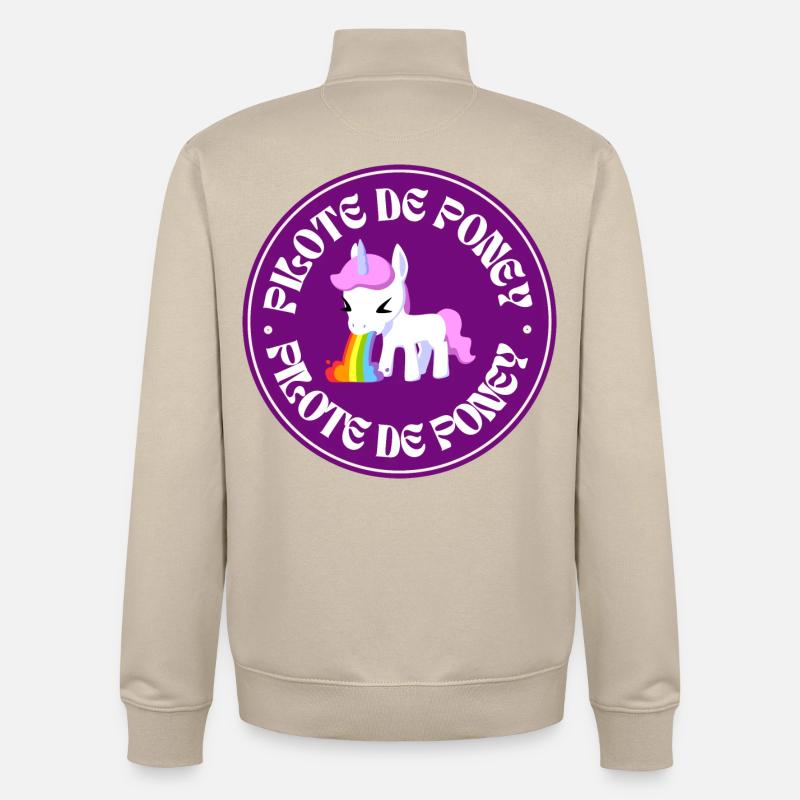 Pony-Pilot - Unisex Organic Zip Sweatshirt von Stanley/Stella - Cremebeige