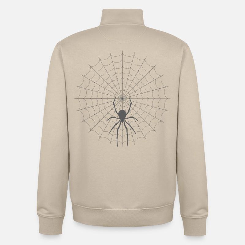 Spider Web Silhouette - Unisex Organic Zip Sweatshirt by Stanley/Stella - desert dust