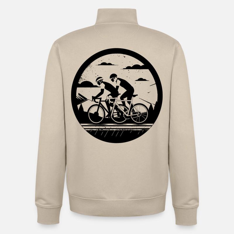 Radfahren - Unisex Organic Zip Sweatshirt von Stanley/Stella - Cremebeige