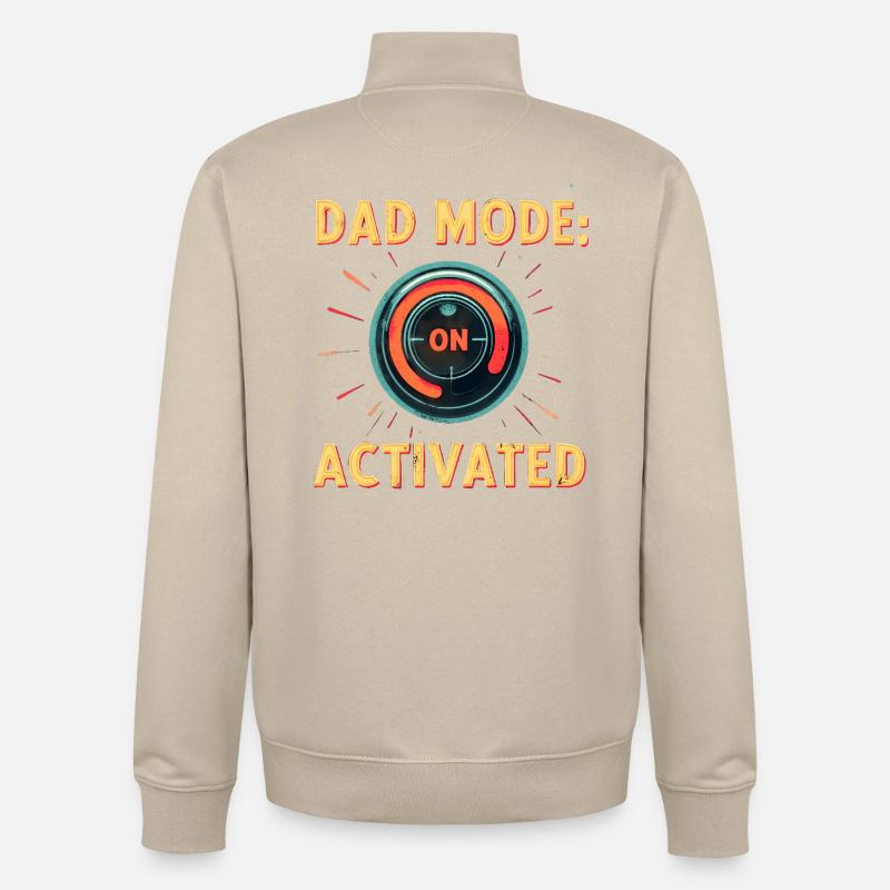 Dad Mode: Activated - Unisex Organic Zip Sweatshirt von Stanley/Stella - Cremebeige
