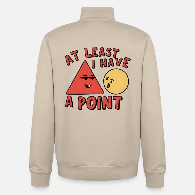 At Least I Have a Point - Unisex Organic Zip Sweatshirt von Stanley/Stella - Cremebeige