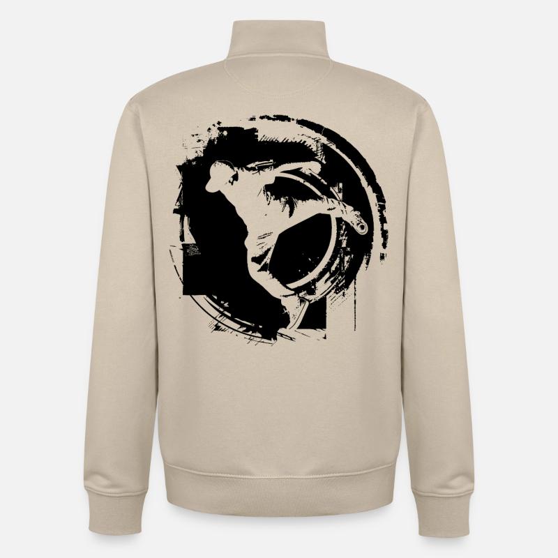 Breakdance - Sweat zippé unisexe en coton bio Stanley/Stella - beige crème