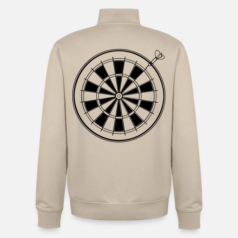 Dessin de fléchettes - Sweat zippé unisexe en coton bio Stanley/Stella - beige crème