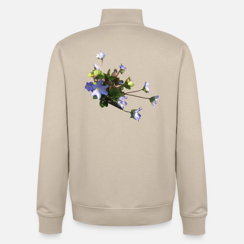 Leberblümchen - Unisex Organic Zip Sweatshirt von Stanley/Stella - Cremebeige