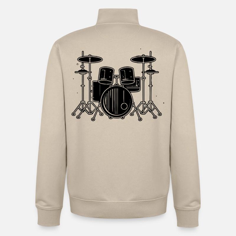 Percussion - Sweat zippé unisexe en coton bio Stanley/Stella - beige crème