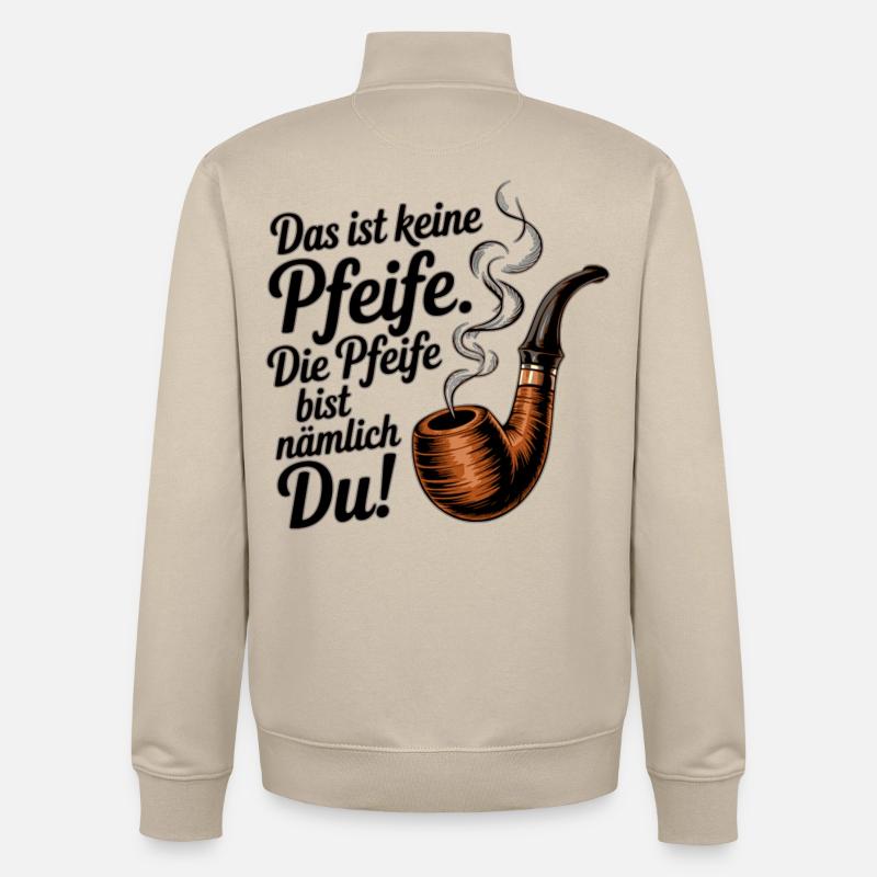 Du bist die Pfeife - Unisex Organic Zip Sweatshirt von Stanley/Stella - Cremebeige