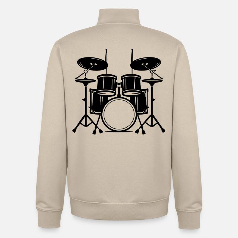 Percussion - Sweat zippé unisexe en coton bio Stanley/Stella - beige crème