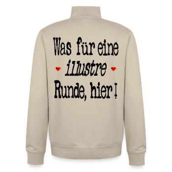 ILLUSTRE RUNDE HUMOR TEAM GRUPPE - Unisex Organic Zip Sweatshirt von Stanley/Stella - Cremebeige - Hinten - AI Model Male 185 dark (185cm)