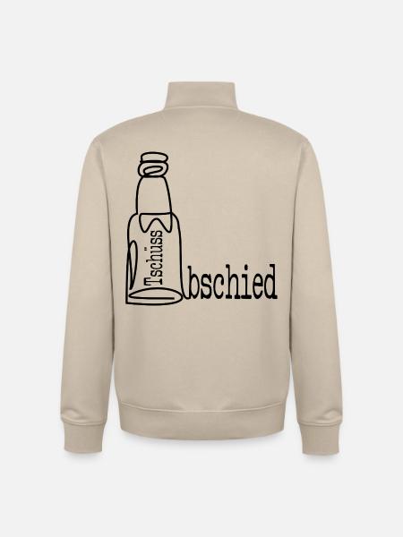 ABSCHIEDSPARTY ABSCHIED BIER - Unisex Organic Zip Sweatshirt von Stanley/Stella - Cremebeige