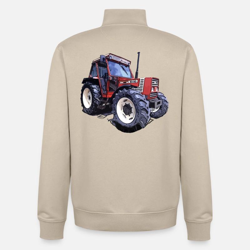 Force de terrain 80-90 - Sweat zippé unisexe en coton bio Stanley/Stella - beige crème