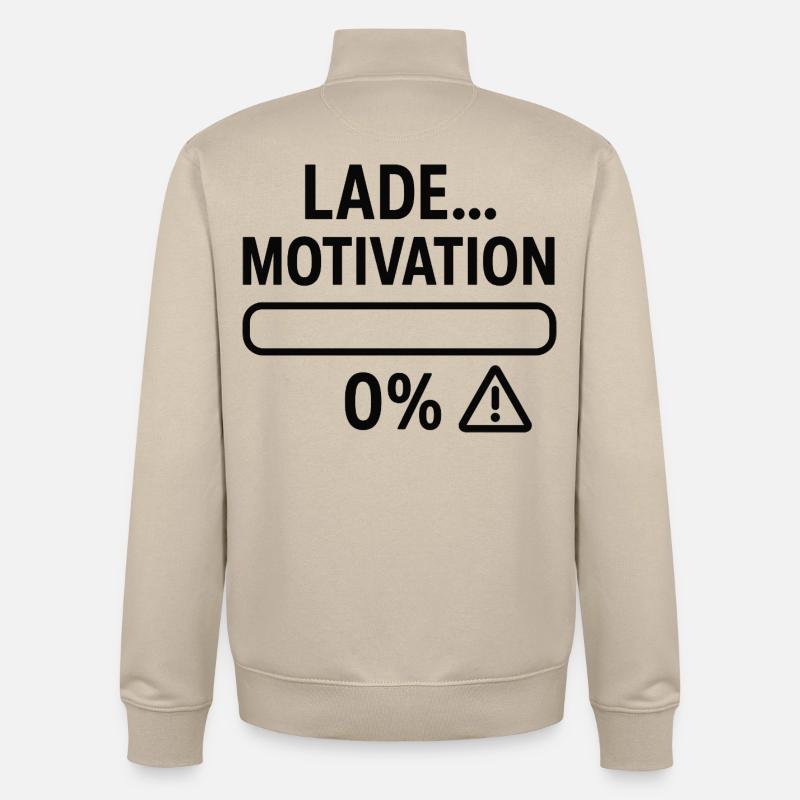 Barre de motivation à zéro - Sweat zippé unisexe en coton bio Stanley/Stella - beige crème