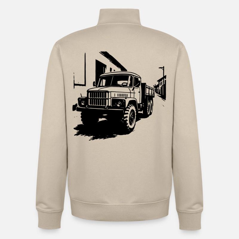 Géant d’acier de l’Est - Sweat zippé unisexe en coton bio Stanley/Stella - beige crème