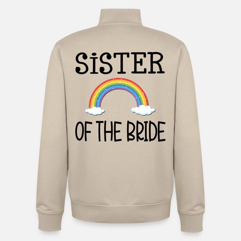 REGENBOGENSCHWESTER DER BRAUT - Unisex Organic Zip Sweatshirt von Stanley/Stella - Cremebeige