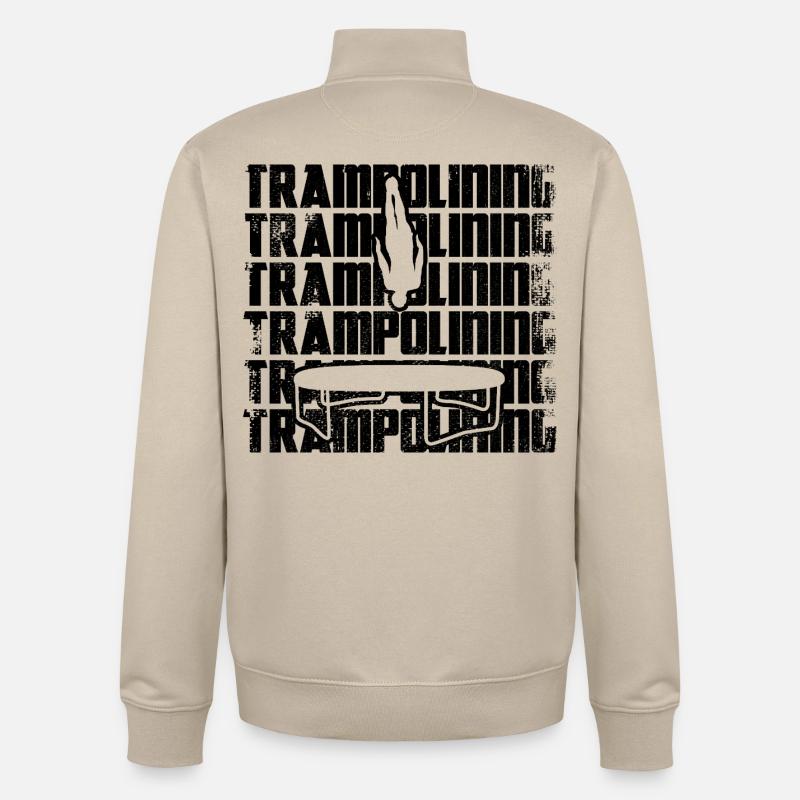 Trampoline operator - Unisex Organic Zip Sweatshirt by Stanley/Stella - desert dust