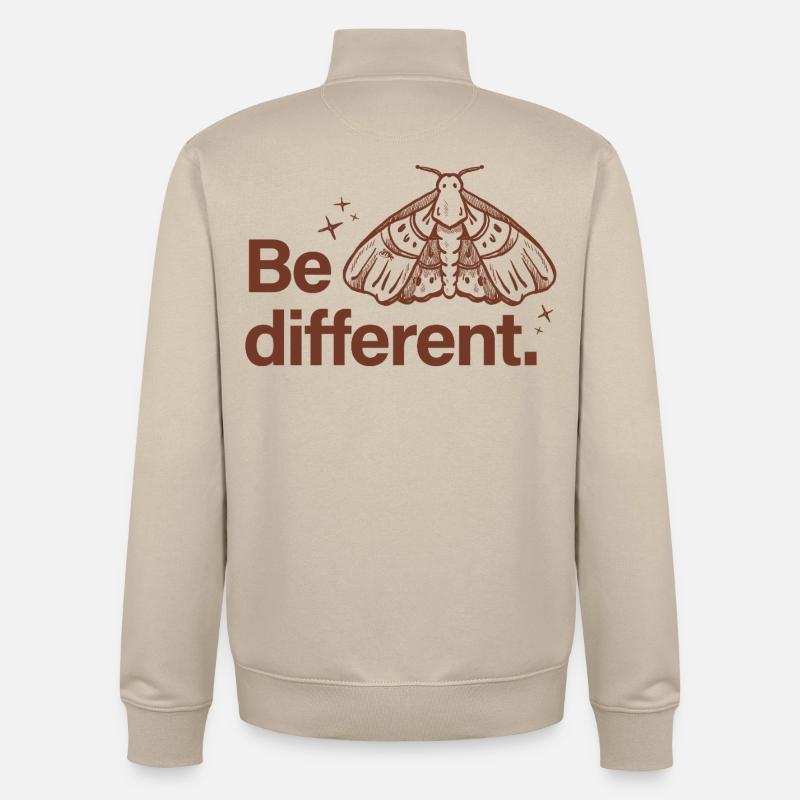 Be different - Unisex Organic Zip Sweatshirt von Stanley/Stella - Cremebeige