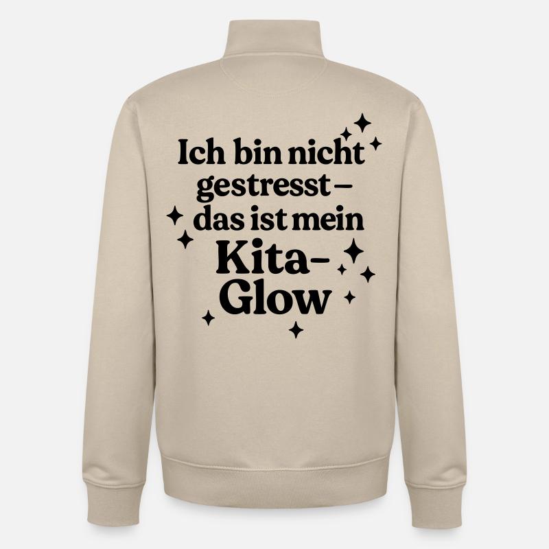 Ich bin nicht gestresst... - Unisex Organic Zip Sweatshirt von Stanley/Stella - Cremebeige