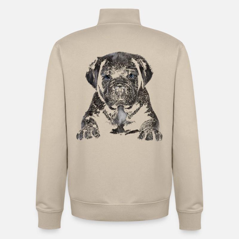 Chiot - Sweat zippé unisexe en coton bio Stanley/Stella - beige crème