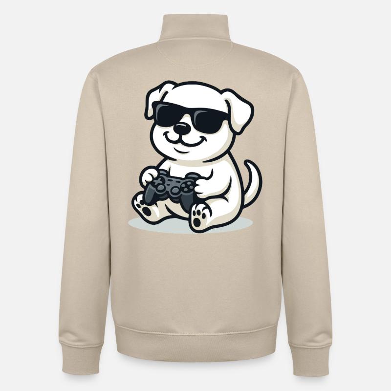 Controller Pup - Unisex Organic Zip Sweatshirt von Stanley/Stella - Cremebeige