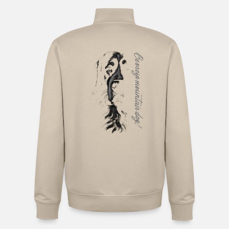 Bouvier bernois - Sweat zippé unisexe en coton bio Stanley/Stella - beige crème