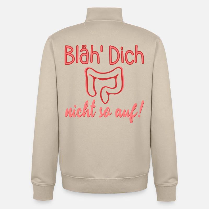 AUFGEBLÄHT - DARM REIZDARM - Unisex Organic Zip Sweatshirt von Stanley/Stella - Cremebeige