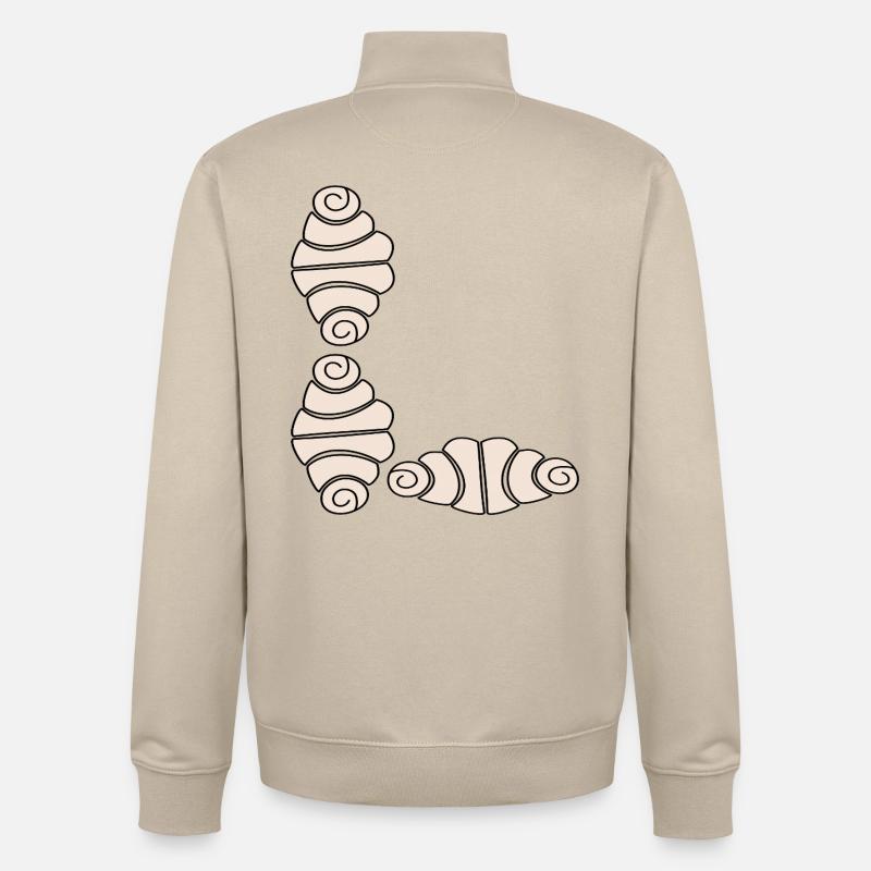 FRANZBRÖTCHEN ANFANGSBUCHSTABE L - NAME - Unisex Organic Zip Sweatshirt von Stanley/Stella - Cremebeige