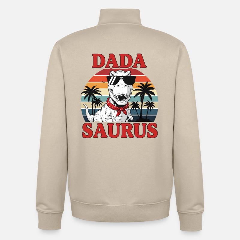 Tyrannosaurus Rex DADA SAURUS Cool - Unisex Organic Zip Sweatshirt von Stanley/Stella - Cremebeige
