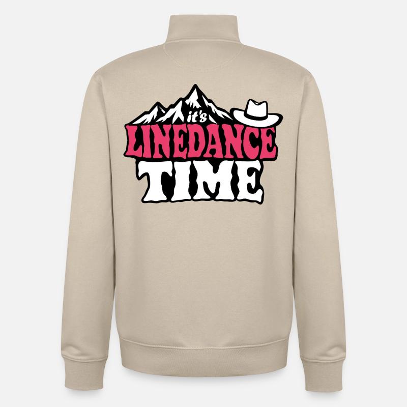 It's linedance time, Linedancing, Country Fan - Unisex Organic Zip Sweatshirt von Stanley/Stella - Cremebeige