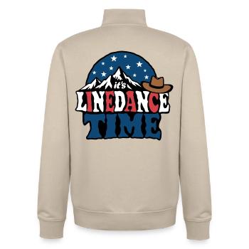 It's linedance time, Linedancing, Country Fan - Unisex Organic Zip Sweatshirt von Stanley/Stella - Cremebeige - Hinten - AI Model Male 185 dark (185cm)