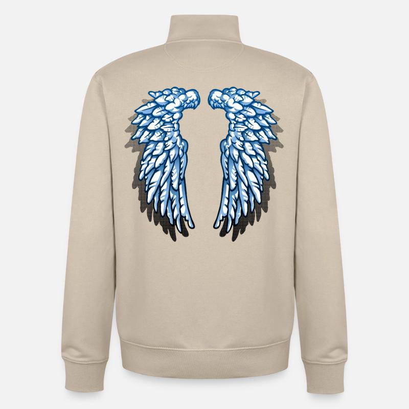 Ich bin ein Engel - Unisex Organic Zip Sweatshirt von Stanley/Stella - Cremebeige